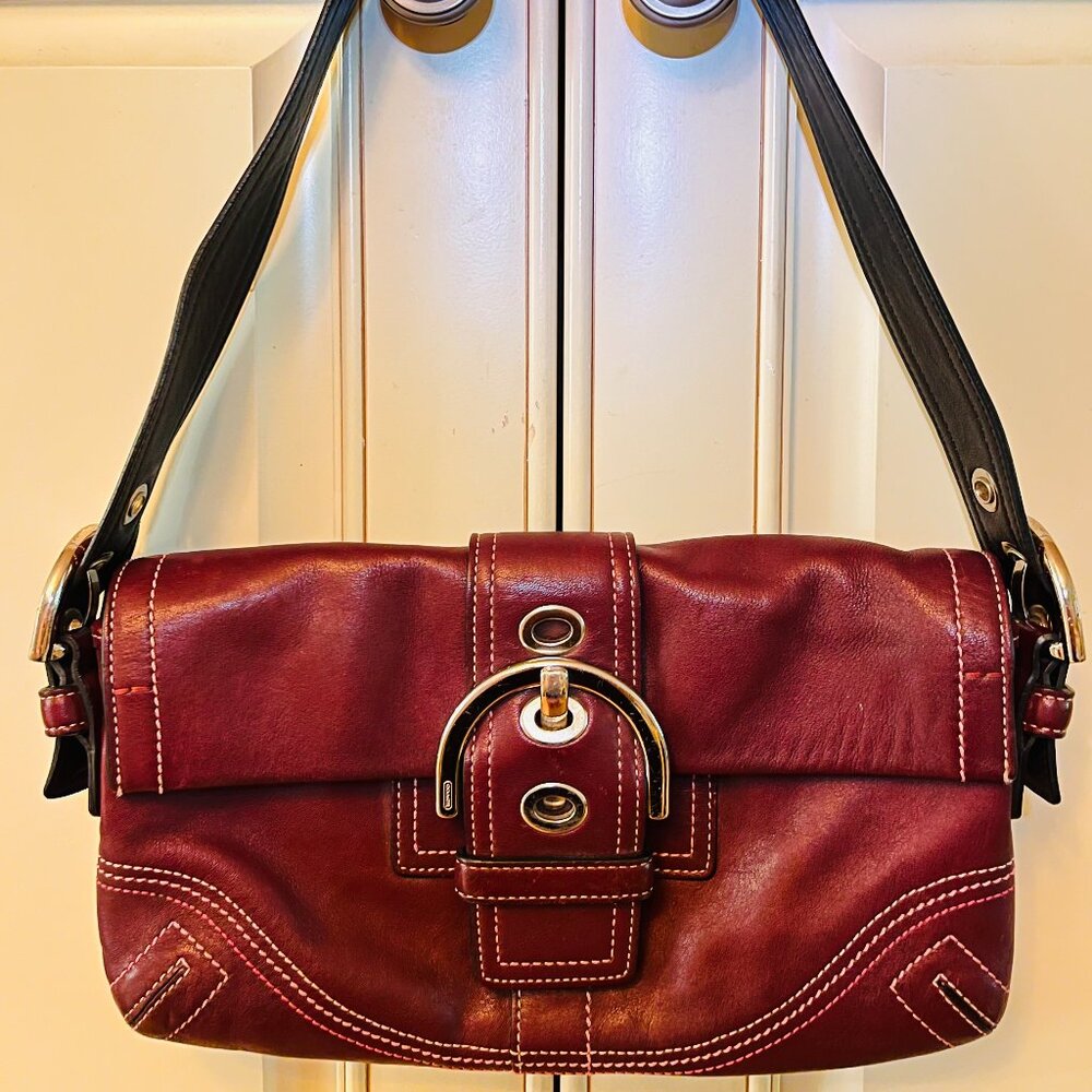 Coach Leather Soho Bag in Burgundy
